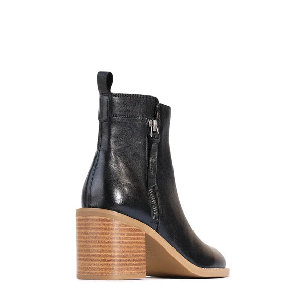 EOS Charity Zip Ankle Boot Nero Leather