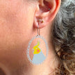 DENZ Cockatiel Earrings Grey/ Yellow/ Orange