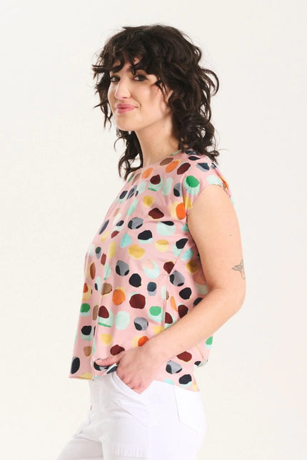 Olga De Polga Confetti Tee Pink Cotton