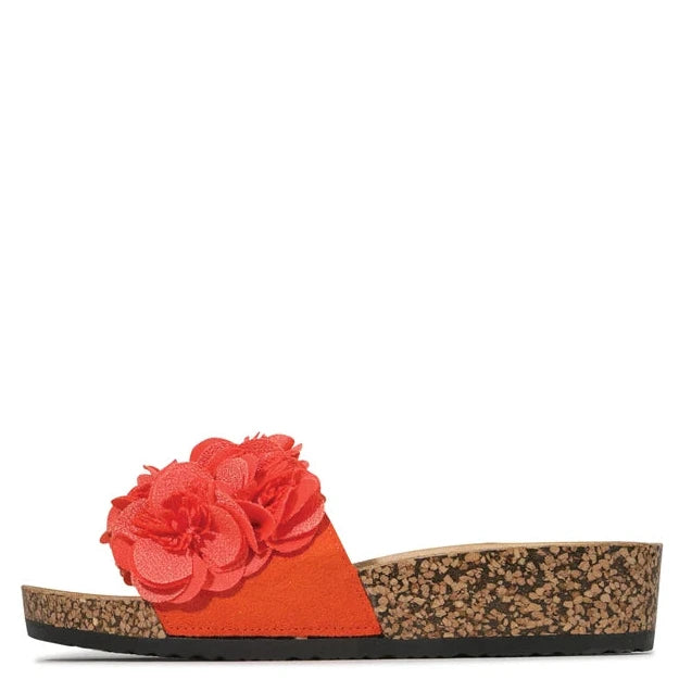 Los Cabos Corsage Embellished Slide Sandals Tango