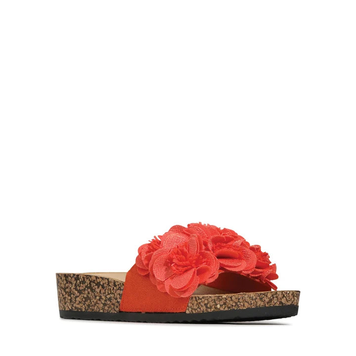 Los Cabos Corsage Embellished Slide Sandals Tango