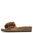 Los Cabos Corsage Embellished Slide Sandals Truffle Chocolate
