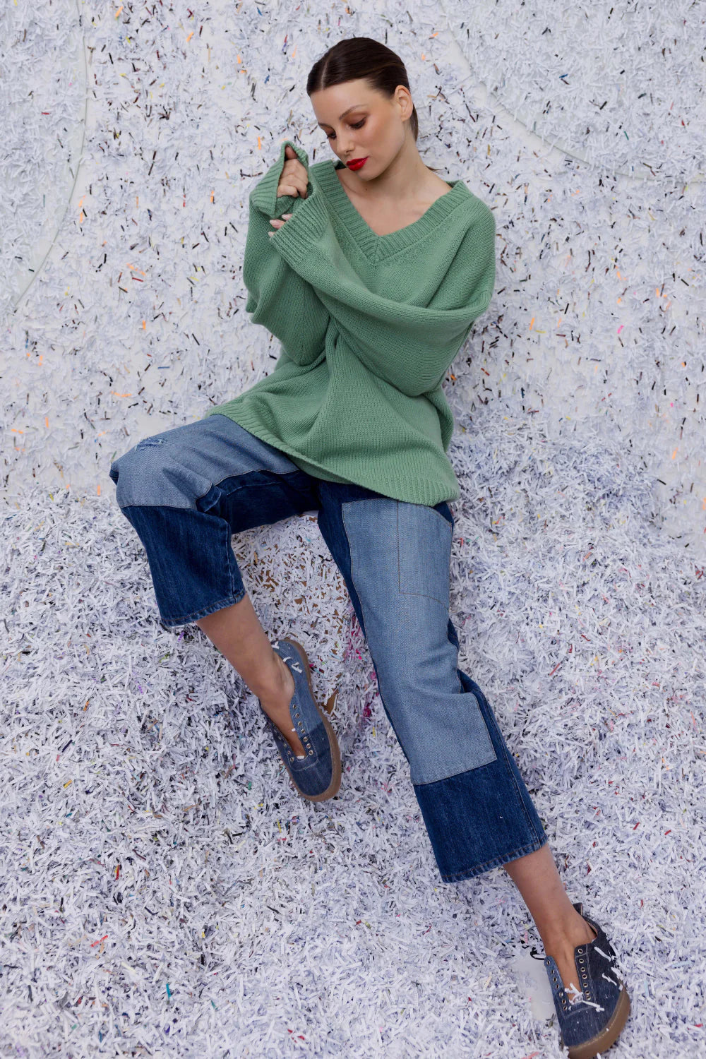 M. A. Dainty Cradle Jumper Green Apple