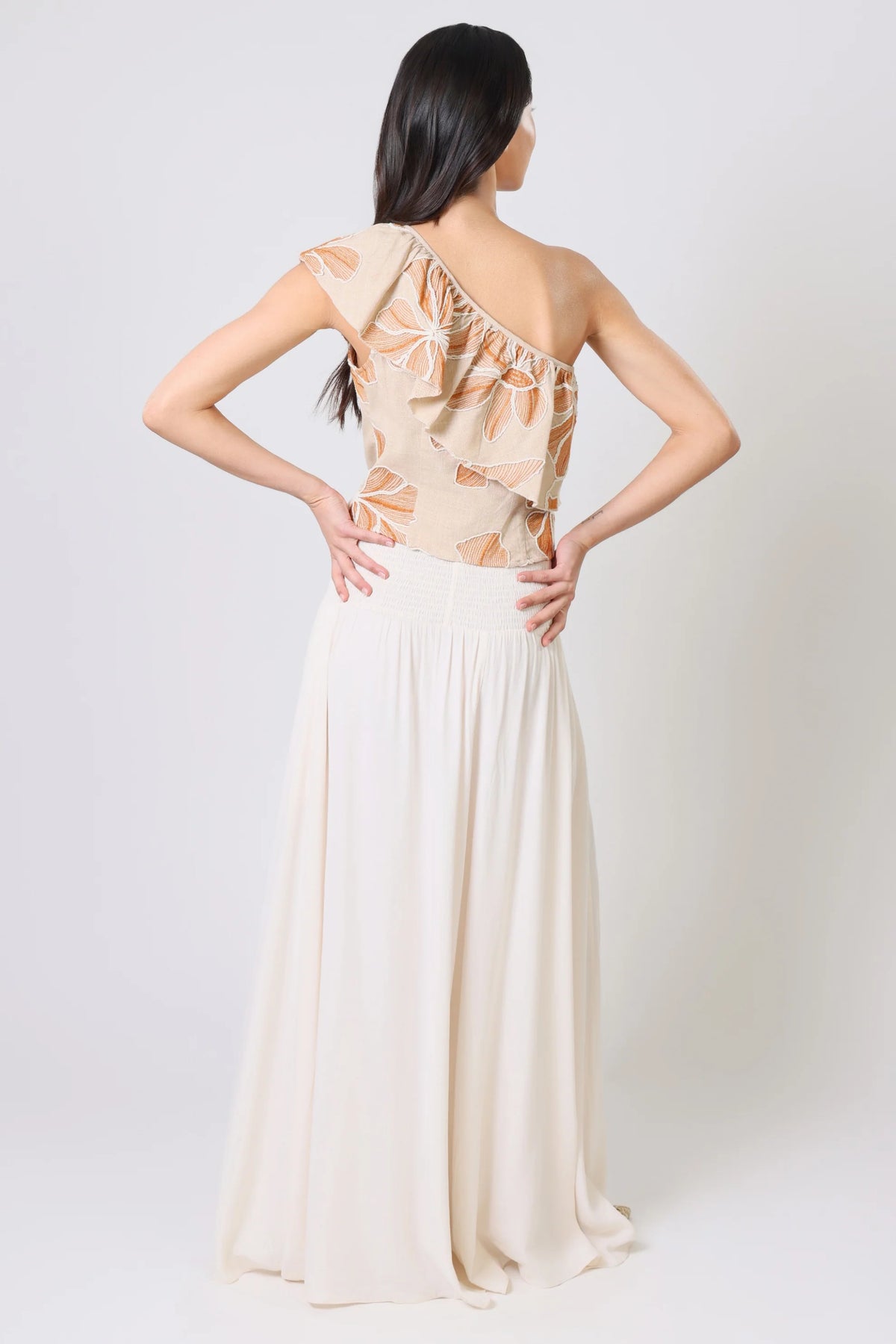 Traffic People Cream Tea Aurora Wide Leg Trousers Cream