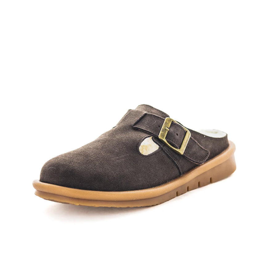 Just Bee Cubby Clogs Chocolate Suede