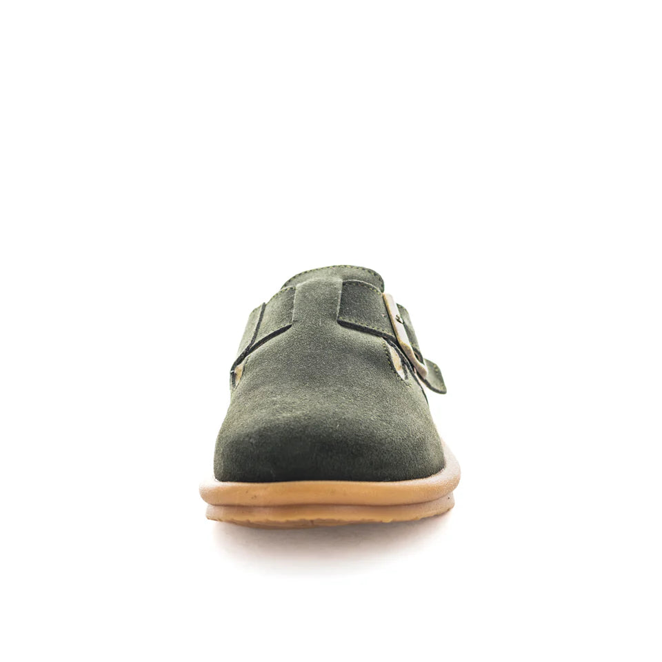 Just Bee Cubby Clogs Khaki Suede