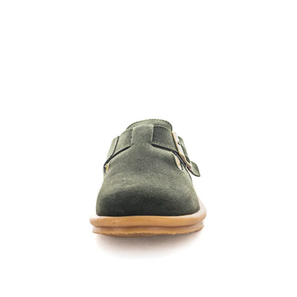 Just Bee Cubby Clogs Khaki Suede