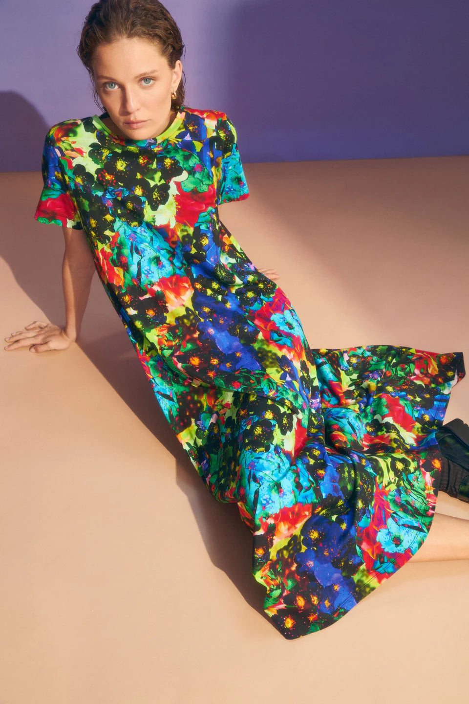 Elk Holst Tshirt Dress Apelle Print