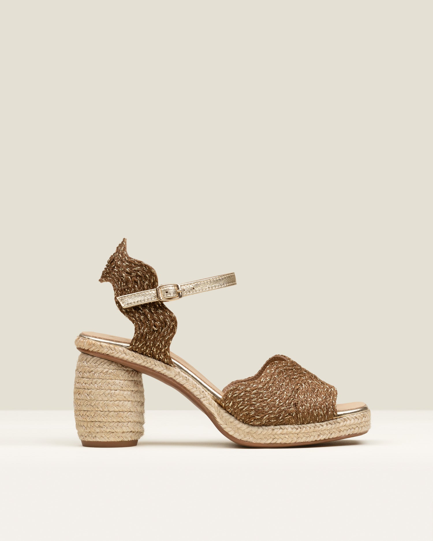 Gaimo Darian Espadrille Heels Moka/ Platino