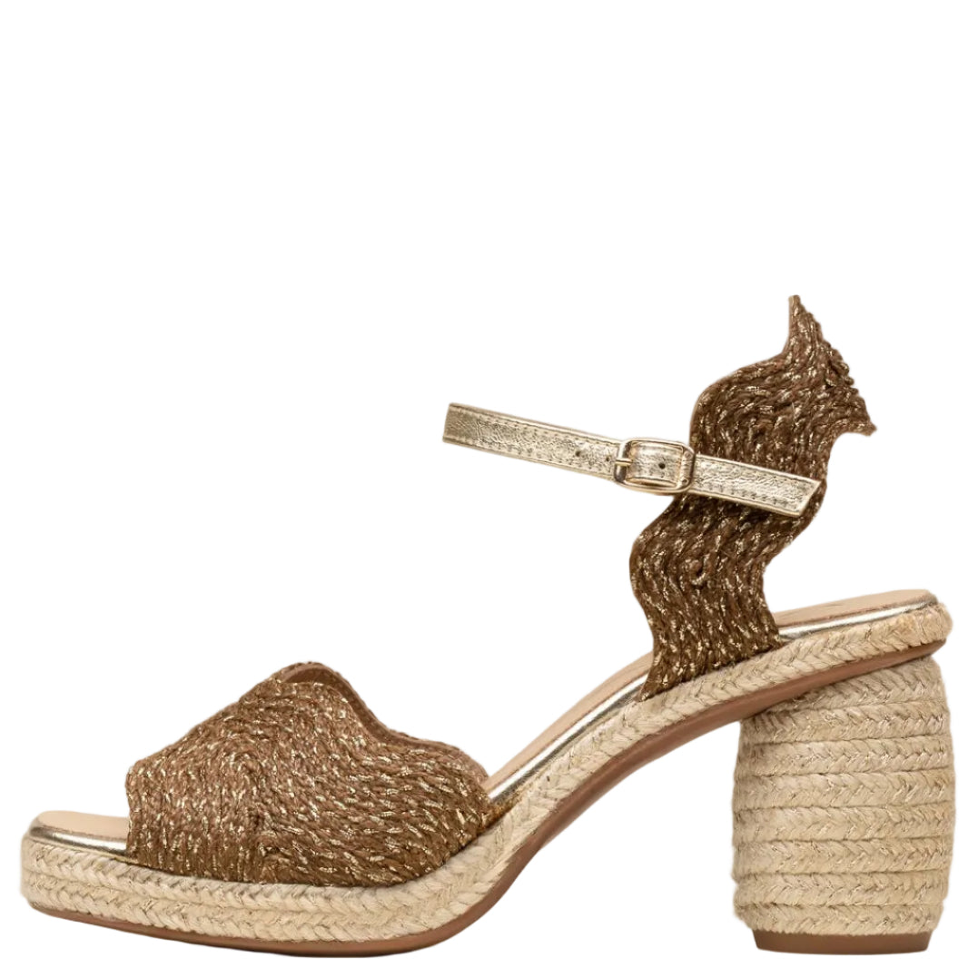 Gaimo Darian Espadrille Heels Moka/ Platino