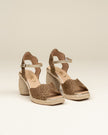 Gaimo Darian Espadrille Heels Moka/ Platino