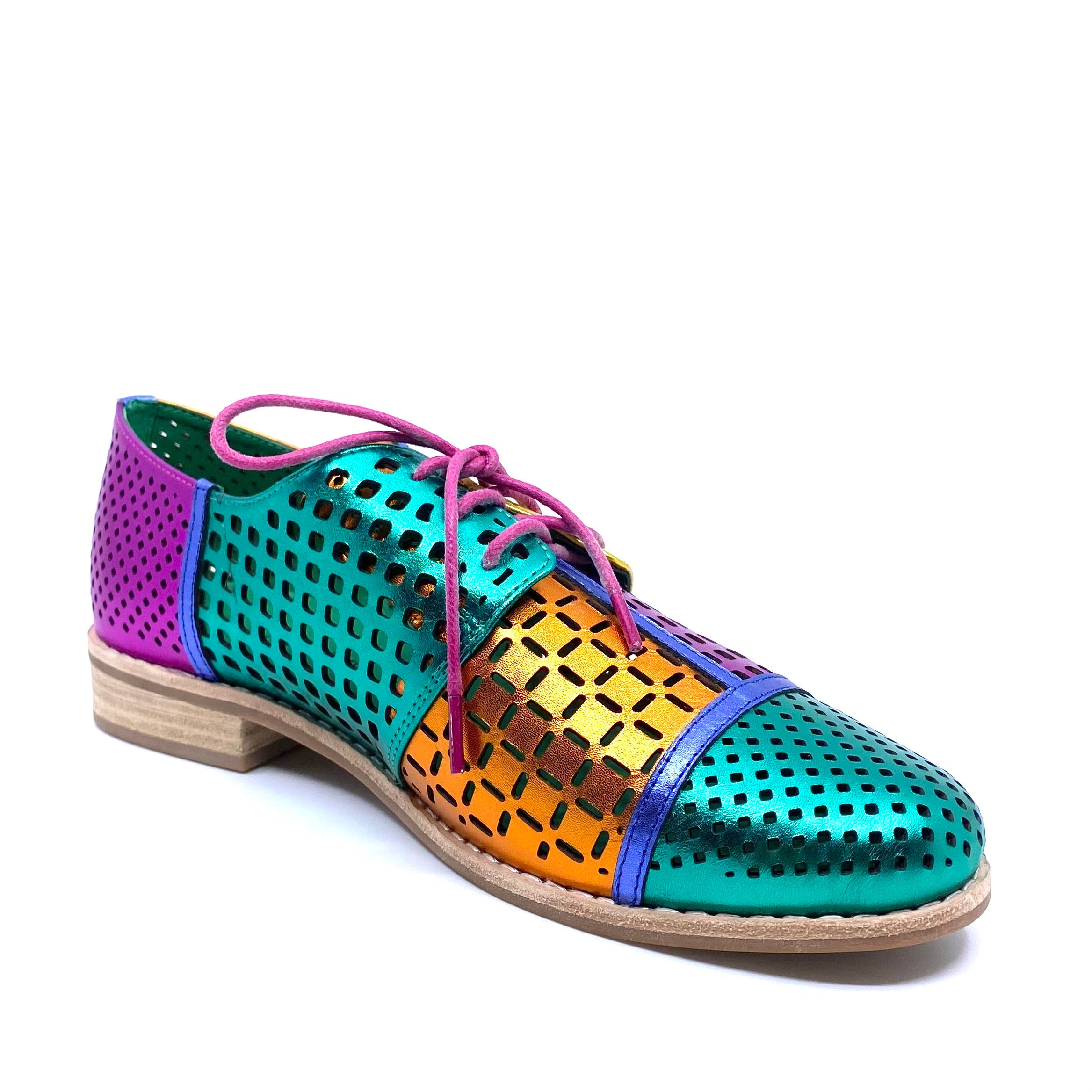 Django & Juliette Avert Bright Metallic Multi Leather