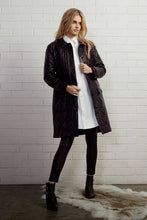 Load image into Gallery viewer, DEA Marmont Leather Coat Black
