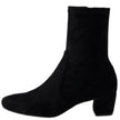 Django & Juliette Hartful Black Stretch Microsuede