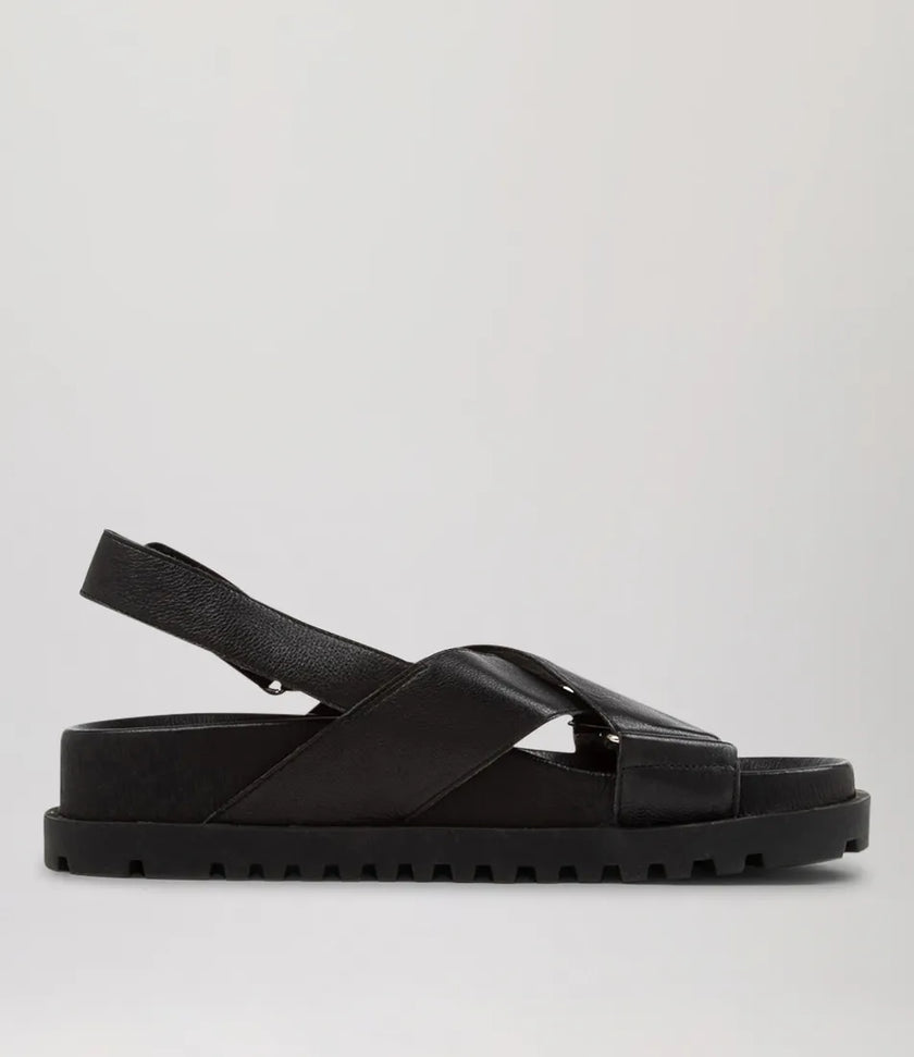 Django & Juliette Ubari Sandals Black Leather