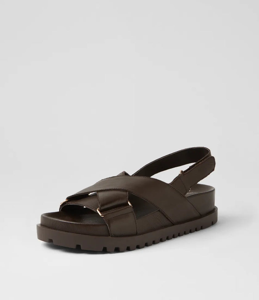 Django & Juliette Ubari Sandals Chocolate Leather
