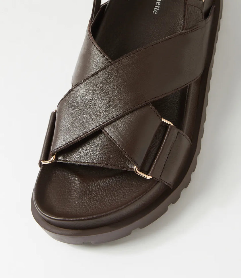 Django & Juliette Ubari Sandals Chocolate Leather