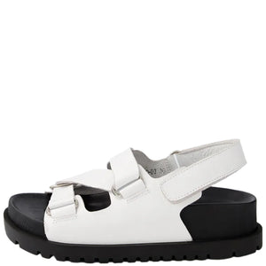 Django & Juliette Urad White Leather Black Sole