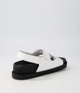 Django & Juliette Urad White Leather Black Sole