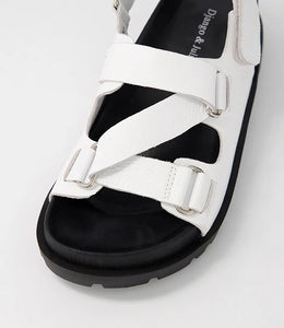 Django & Juliette Urad White Leather Black Sole