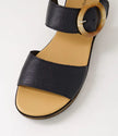 Django & Juliette Cubbie Platform Sandals Black Leather