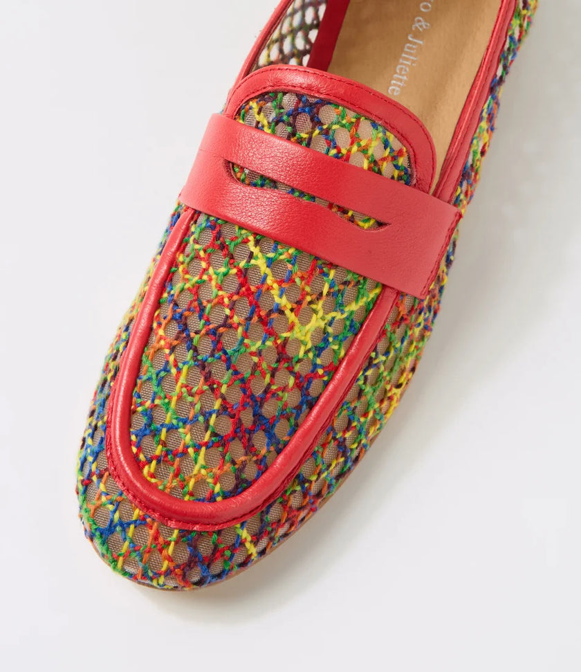 Django & Juliette Iras Bright Multi Red Raffia