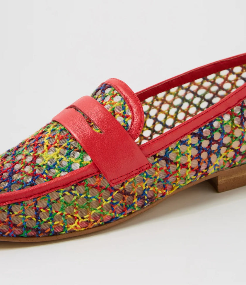 Django & Juliette Iras Bright Multi Red Raffia