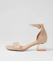 Django & Juliette Mirabel Heel Sandals Nude Leather