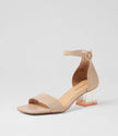Django & Juliette Mirabel Heel Sandals Nude Leather