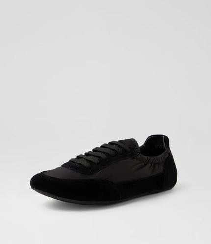 Django & Juliette Brinkle Sneakers Black Suede Fabric