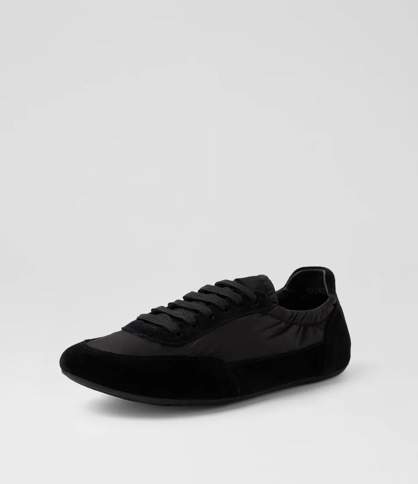 Django & Juliette Brinkle Sneakers Black Suede Fabric