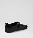 Django & Juliette Britas Ballet Sneakers Black Suede Fabric