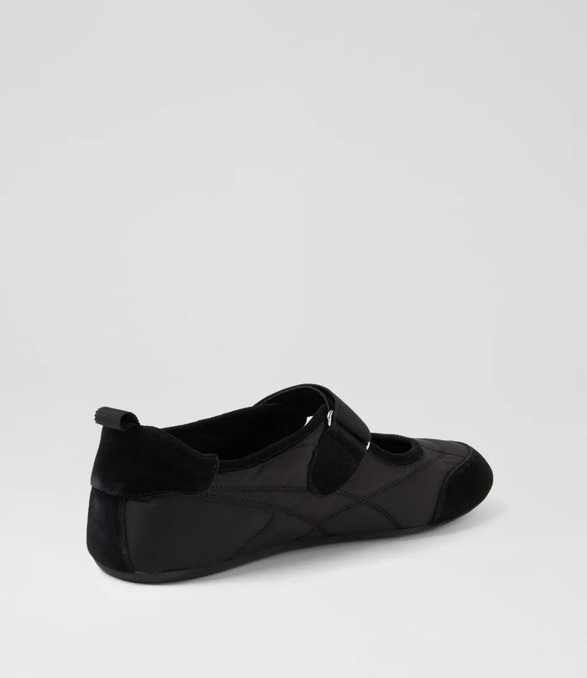 Django & Juliette Britas Ballet Sneakers Black Suede Fabric