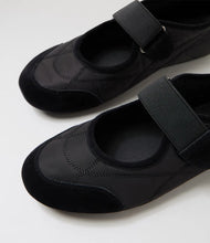 Load image into Gallery viewer, Django &amp; Juliette Britas Ballet Sneakers Black Suede Fabric

