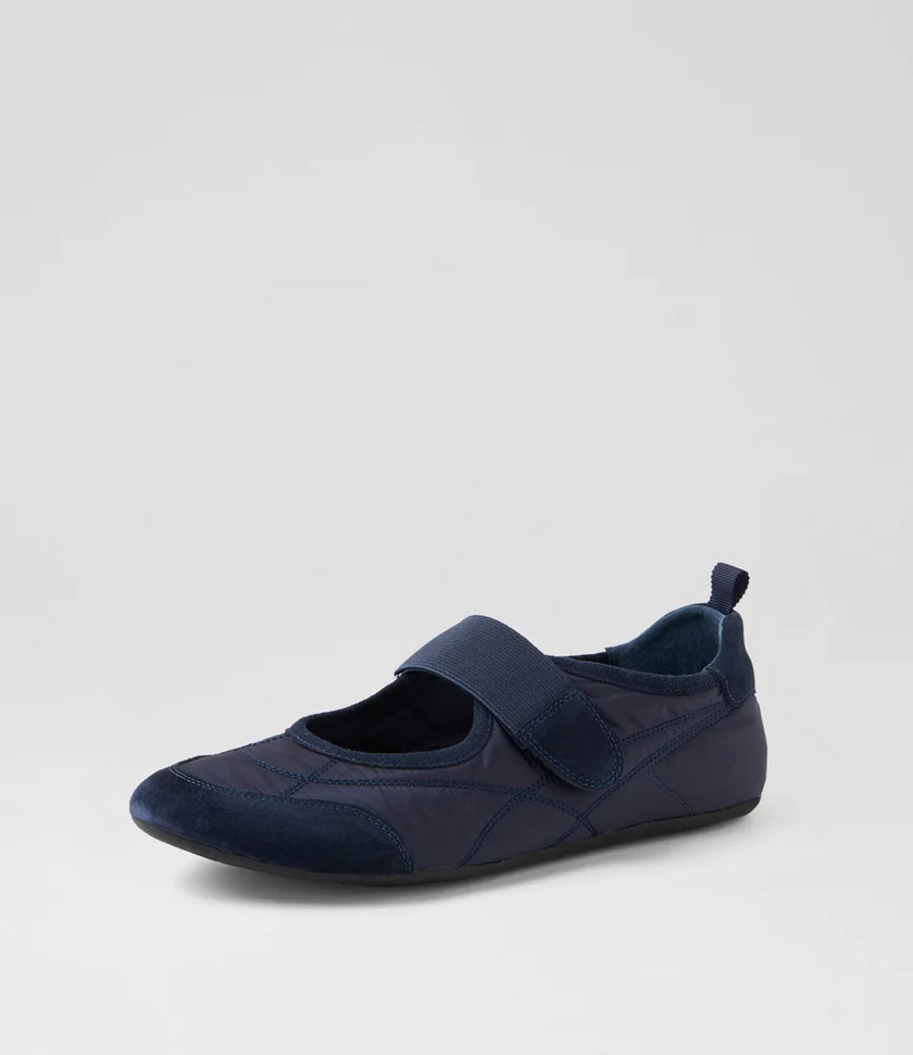 Django & Juliette Britas Ballet Sneakers Navy Suede Fabric