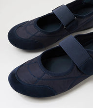 Load image into Gallery viewer, Django &amp; Juliette Britas Ballet Sneakers Navy Suede Fabric
