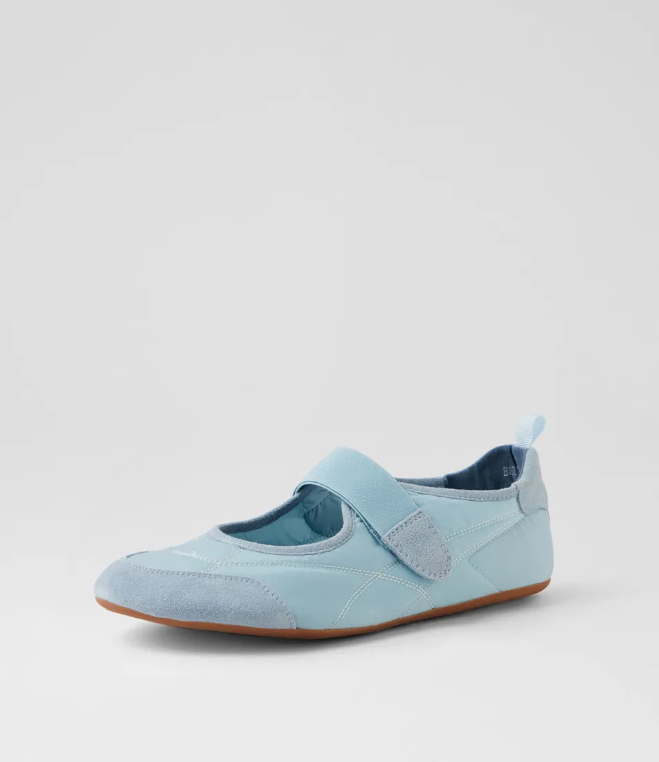 Django & Juliette Britas Ballet Sneakers Steel Suede Fabric