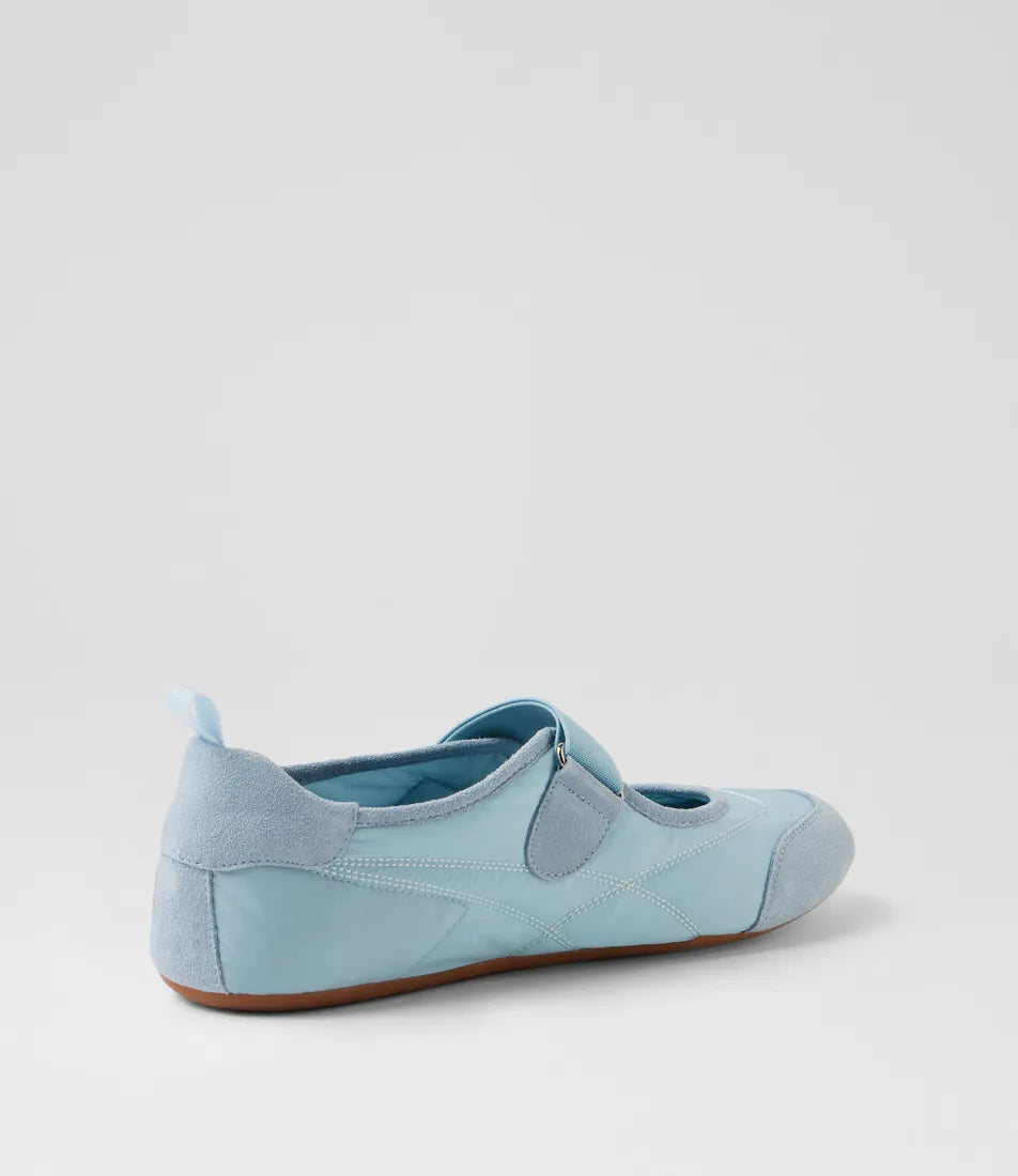 Django & Juliette Britas Ballet Sneakers Steel Suede Fabric