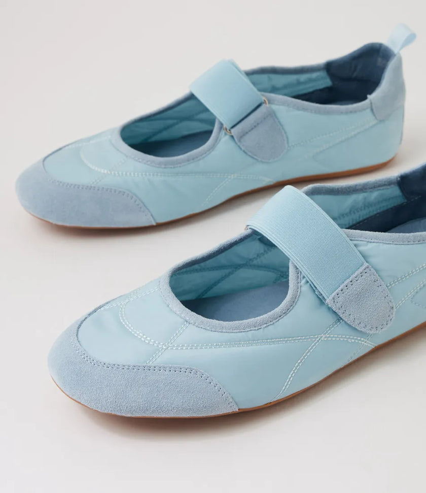 Django & Juliette Britas Ballet Sneakers Steel Suede Fabric