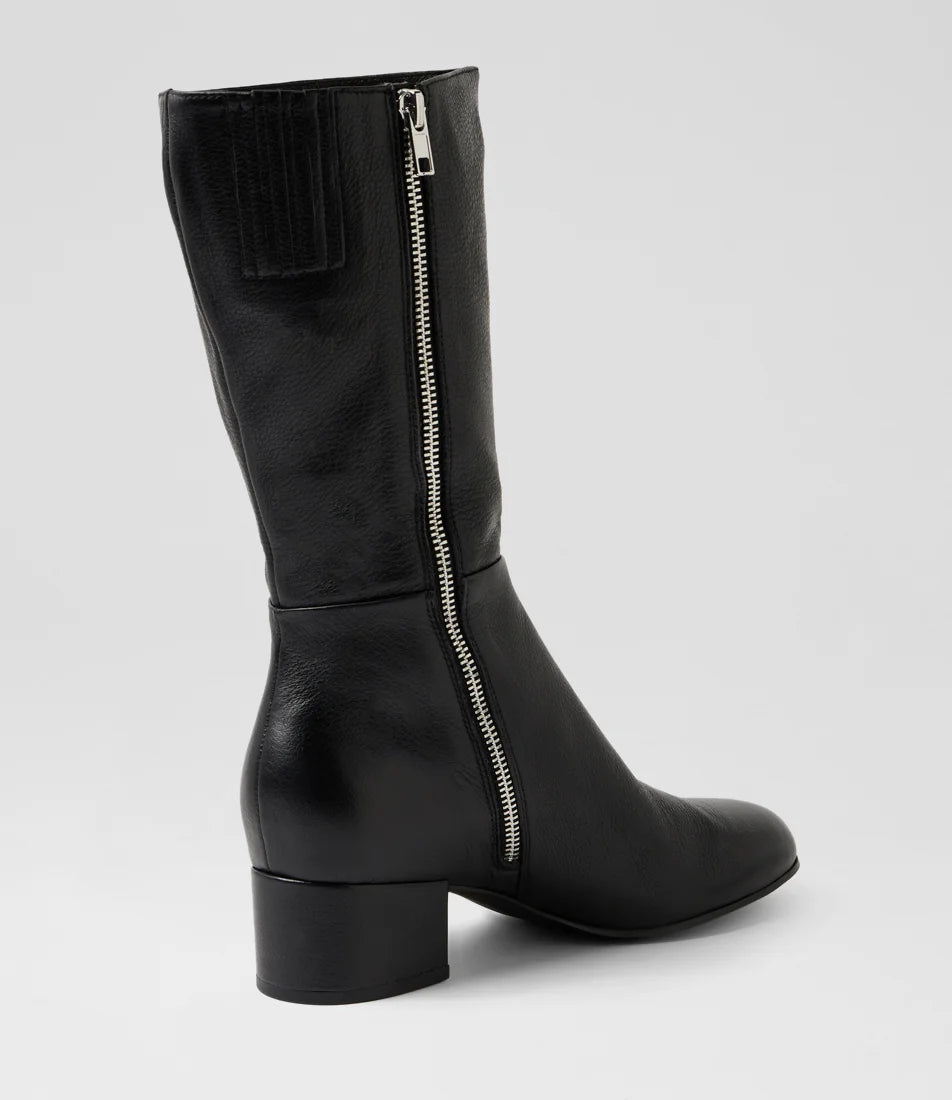 Django & Juliette Bijous Black Leather Boots