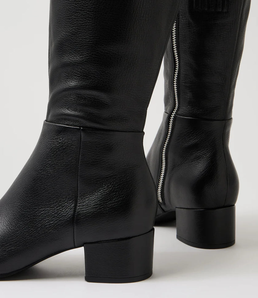 Django & Juliette Bijous Black Leather Boots