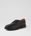 Django & Juliette Blora Studded Lace Up Black Leather