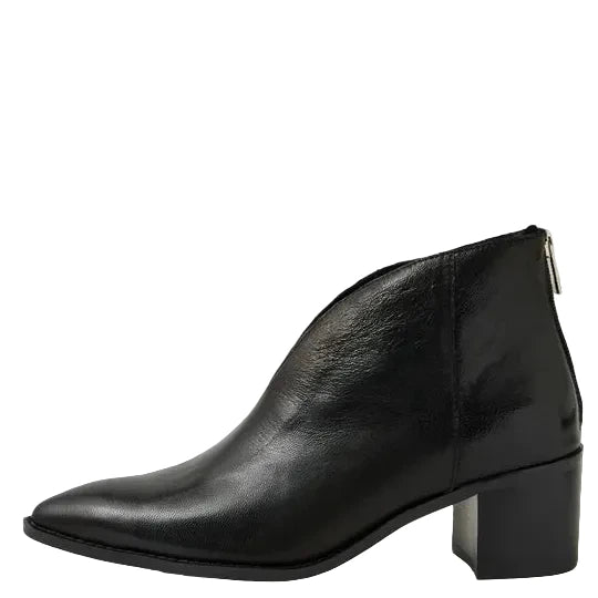 Django & Juliette Fernada Ankle Boots Black/ Black Polish Leather