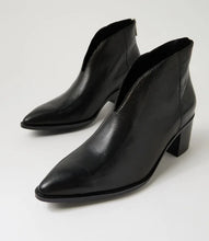 Load image into Gallery viewer, Django &amp; Juliette Fernada Ankle Boots Black/ Black Polish Leather
