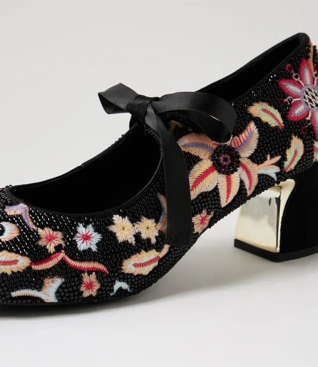 Django & Juliette Jianne Black Multi Heels