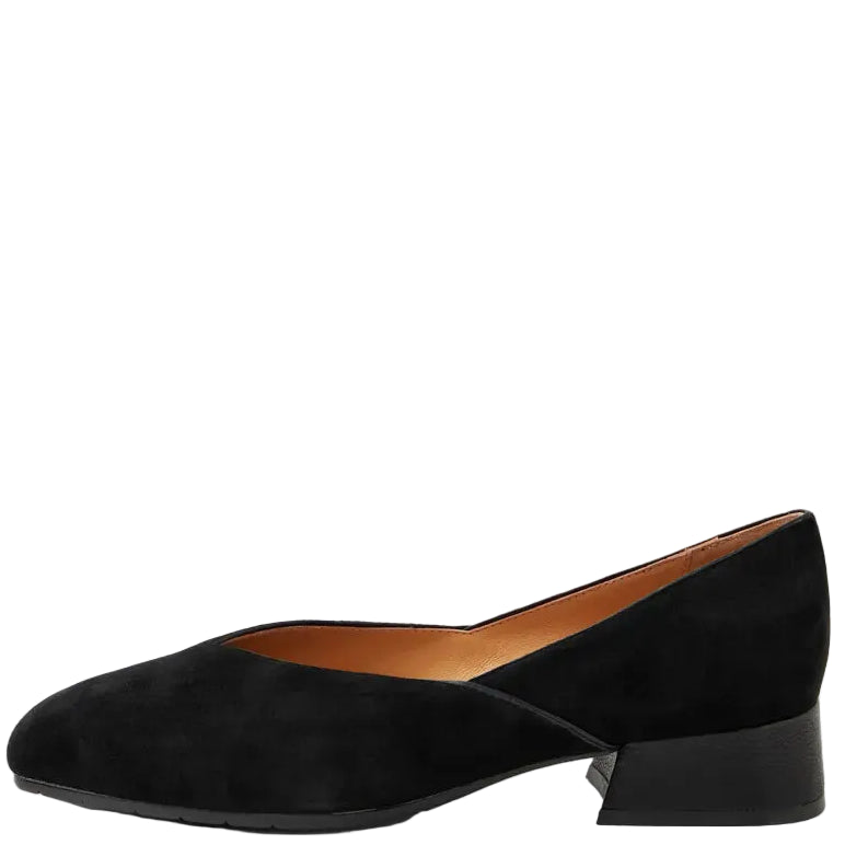 Django & Juliette Shanices Ballet Flats Black Suede Leather