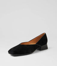 Load image into Gallery viewer, Django &amp; Juliette Shanices Ballet Flats Black Suede Leather
