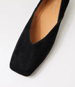 Django & Juliette Shanices Ballet Flats Black Suede Leather