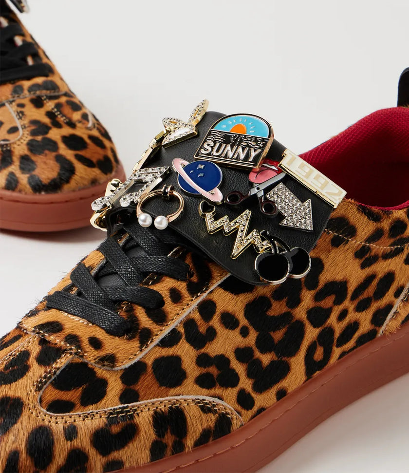 Django & Juliette Sunnies Sneakers Leopard Multi Leather