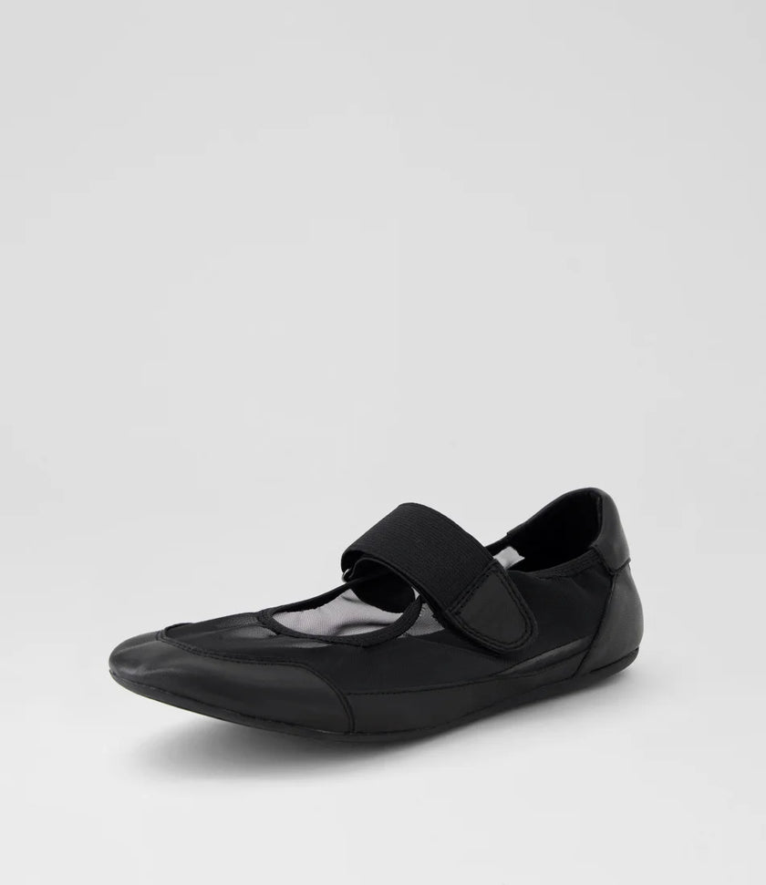 Django & Juliette Brya Ballet Sneakers Black Leather/ Mesh